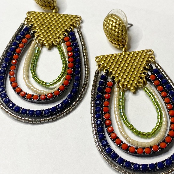 Stella & Dot Novak Statement Beaded Earrings - Picture 2 of 5